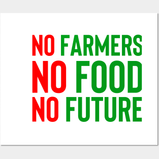 NO FARMERS NO FOOD NO FUTURE - FARMERS PROTEST Posters and Art